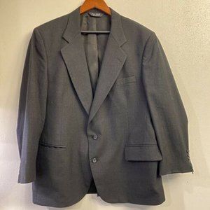 JOS A BANK Signature Men's Black Wool 2-Button‎ Blazer Sport Coat Jacket 46R